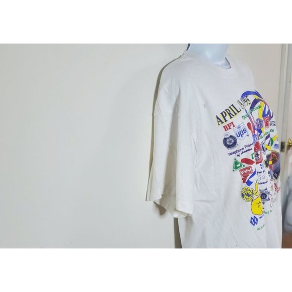 Vintage 1995 Oklahoma City Memorial T-Shirt Large By Fruit Of The Loom Cotton Si - Picture 8 of 9